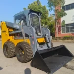 compact hydraulic skid steer loader with auger attachments banner 2