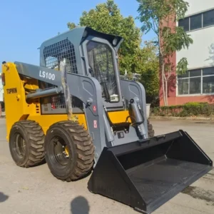 compact hydraulic skid steer loader with auger attachments banner 2