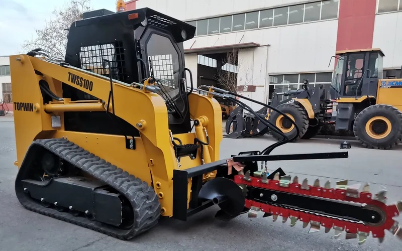 Compact Hydraulic Skid Steer Loader with Auger Attachments