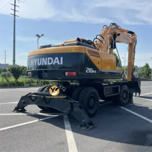 used hyundai r210 hydraulic wheel excavator banner 1