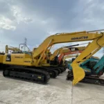 used komatsu pc220 8 hydraulic transmission crawler excavator banner 2